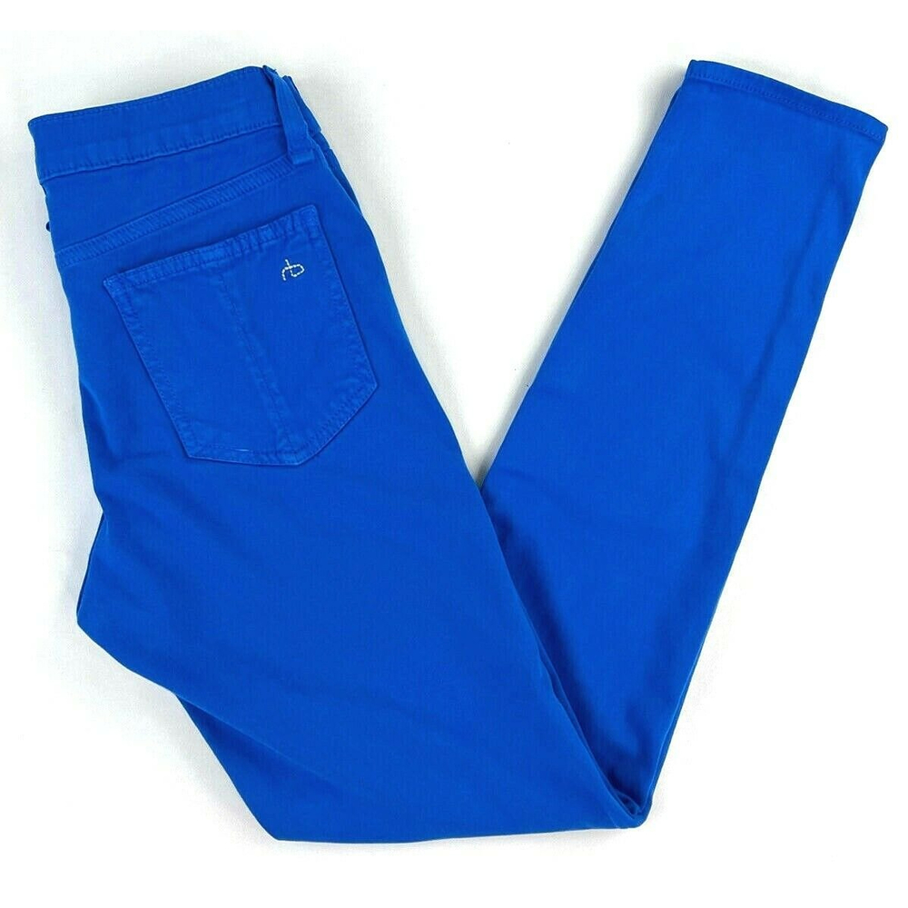 Rag and Bone for Intermix Womens Capri Stretch Skinny Jeans Liza Blue 26 x 26.5